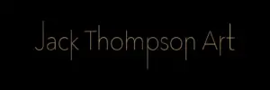 Jack Thompson Art gold text on black background